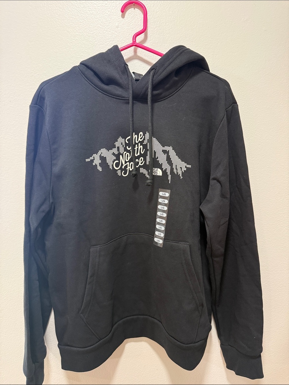 The North Face Black Pullover Hoodie with Mountain Logo